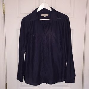 Loft navy blouse